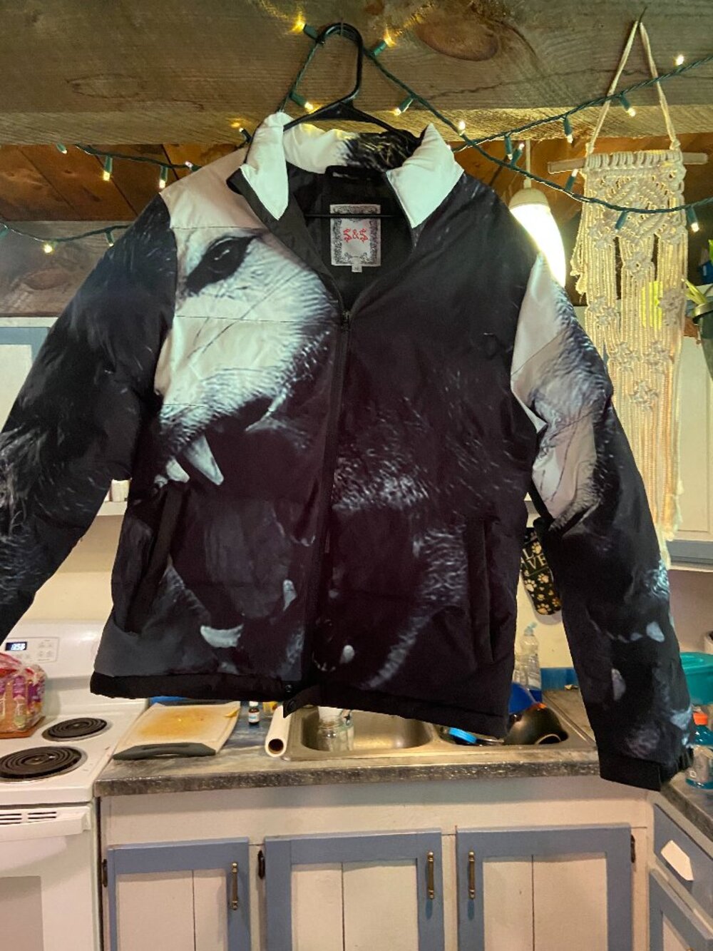 Saints And Sinners Wolf Puffer Jacket